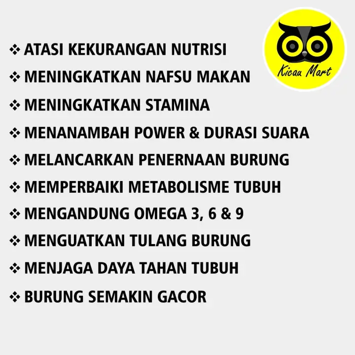 Pakan Import Wings Gourmet Pellet For Shama Makanan Burung Murai