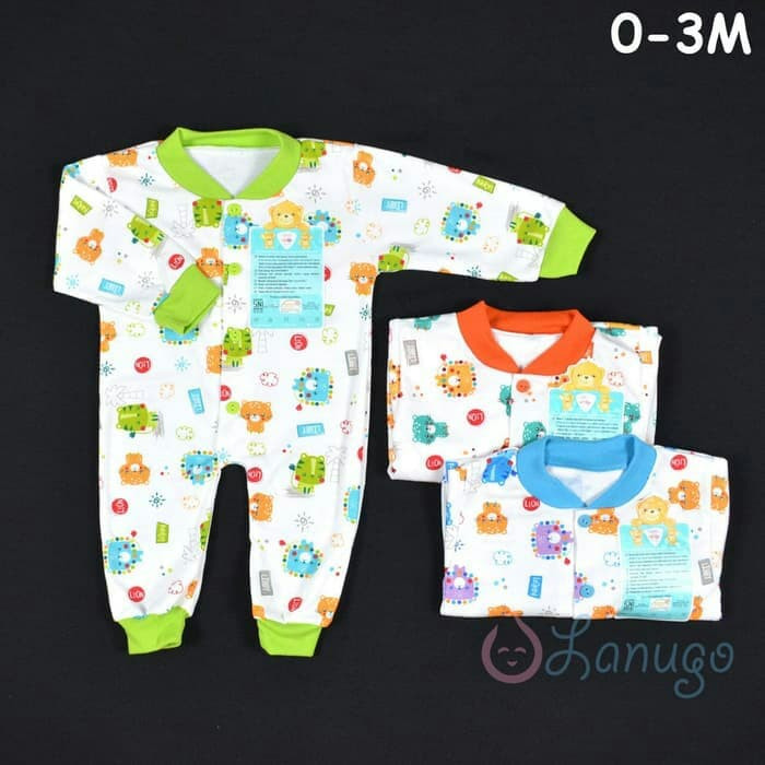 Paket Libby Baju Kodok Panjang Libby Romper Tidur (0-3M)