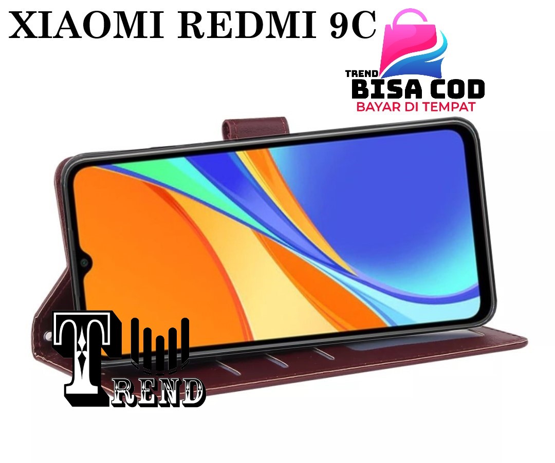 LEYAN Cover Flip Portafoglio Per Xiaomi Redmi 9C / 9C NFC - Custodia In Pelle PU Con Motivo Rilievo E Slot Carte - Rosa Oro - 3