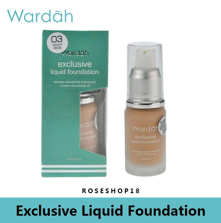 COD ORIGINAL Wardah Exclusive Liquid Foundation 20 ml Alas Bedak Bagus Tahan Lama W038