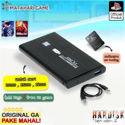 HDD PS2 - Hardisk Eksternal PS2 80GB - Support PS2 10x / 15x / 18x / FAT