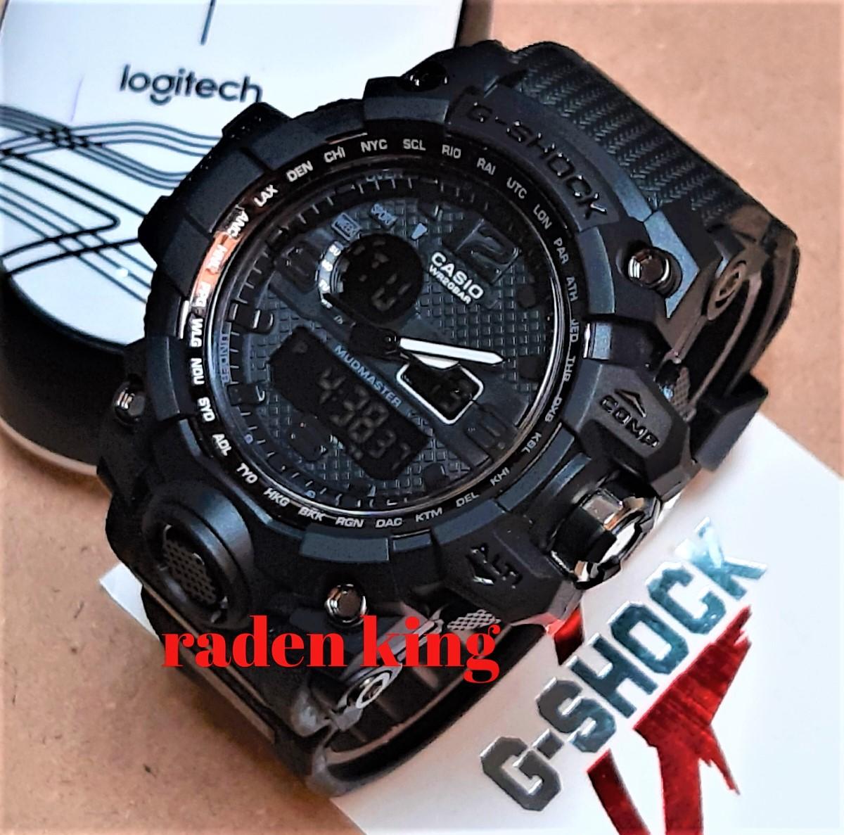 PROMO BAYAR DITEMPAT JAM TANGAN PRIA CASIO G SHOCK_GS DUAL TIME ANALOG DAN DIGITAL AKTIF MODEL SPORT FASHION LIMITED EDITION - GWG FULL BLACK
