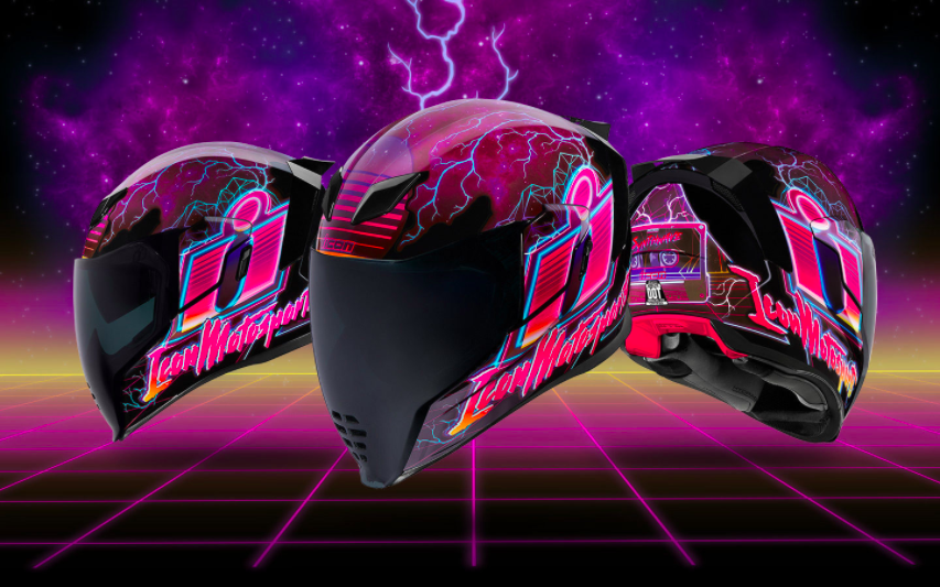 ICON Airflite Helmet Synthwave Purple XL 0101 12090 2025