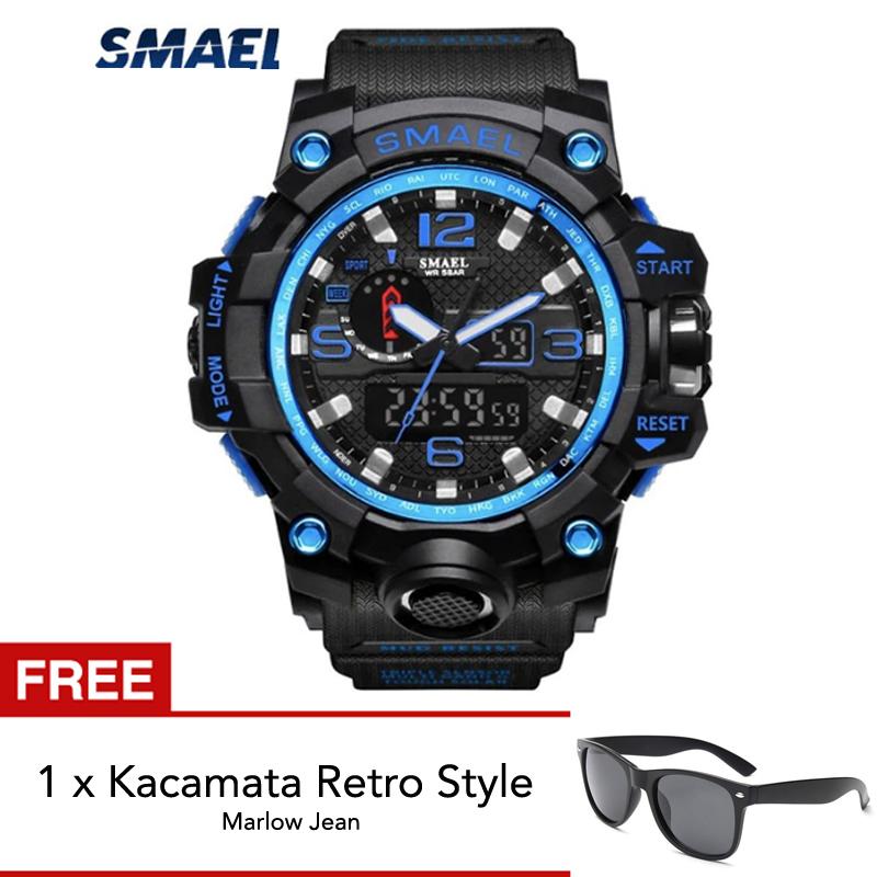SMAEL Jam Tangan Pria 1545 Military Watch 50m Waterproof