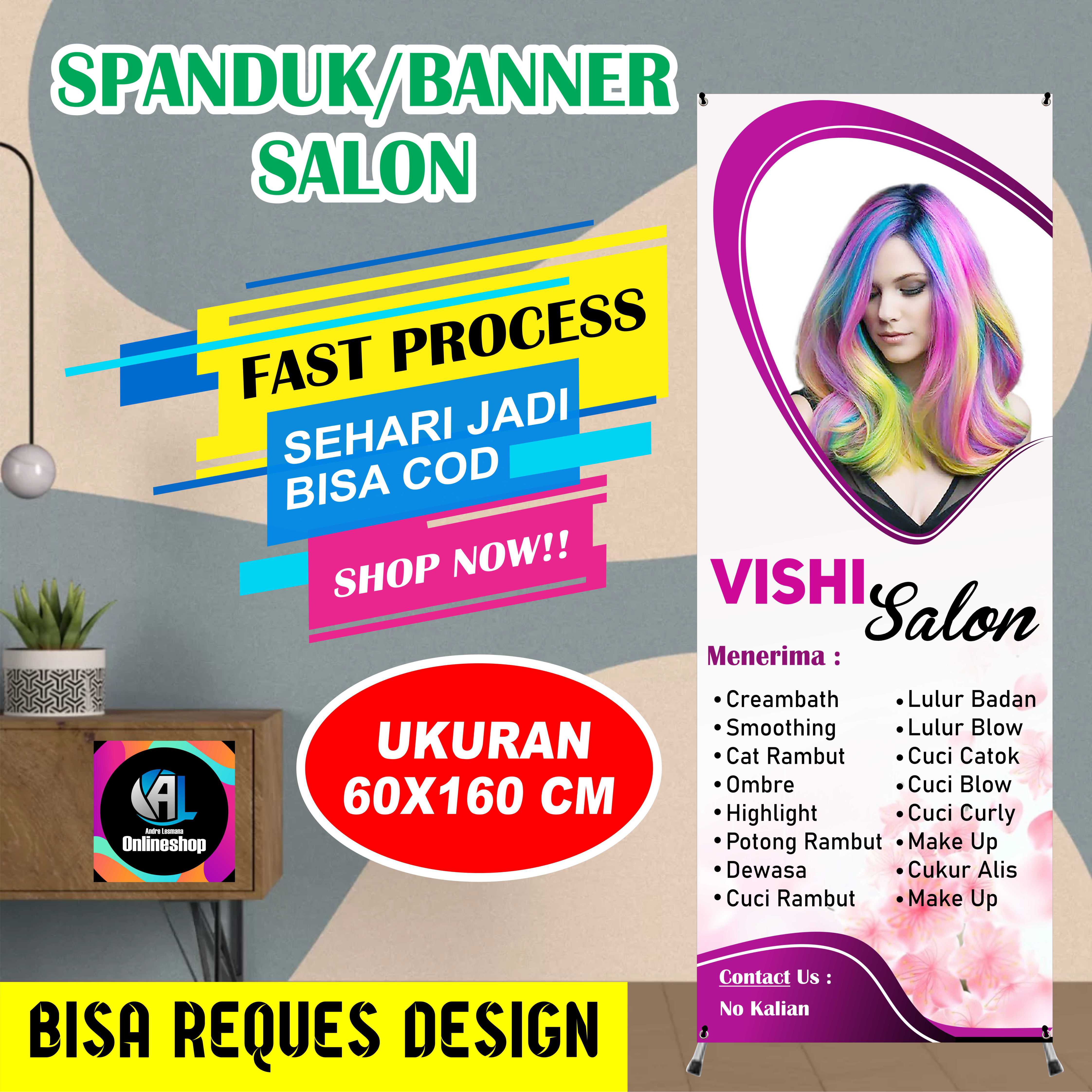 Spanduk Banner Berdiri Salon Model B Lazada Indonesia 