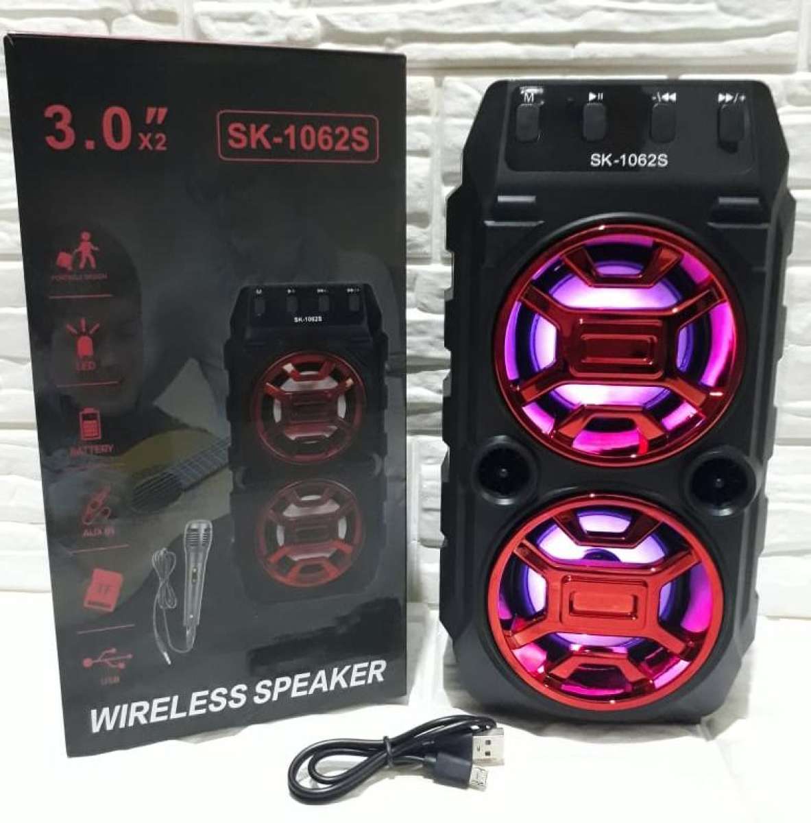Speaker Bluetooth SK 1062S Plus Mic Karaoke / SPEKER AKTIF BLUETOOTH