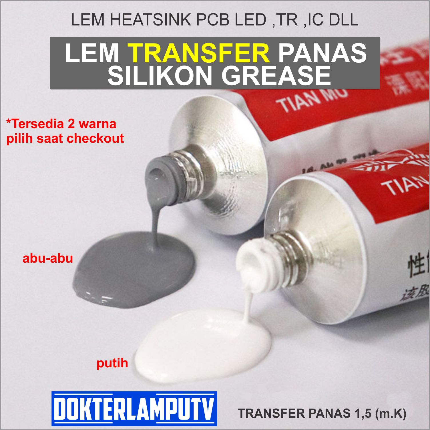 SILIKON GREASE PUTIH TIANMU TIAN MU LEM TRANSFER PANAS ANTAR HEATSINK Lazada Indonesia