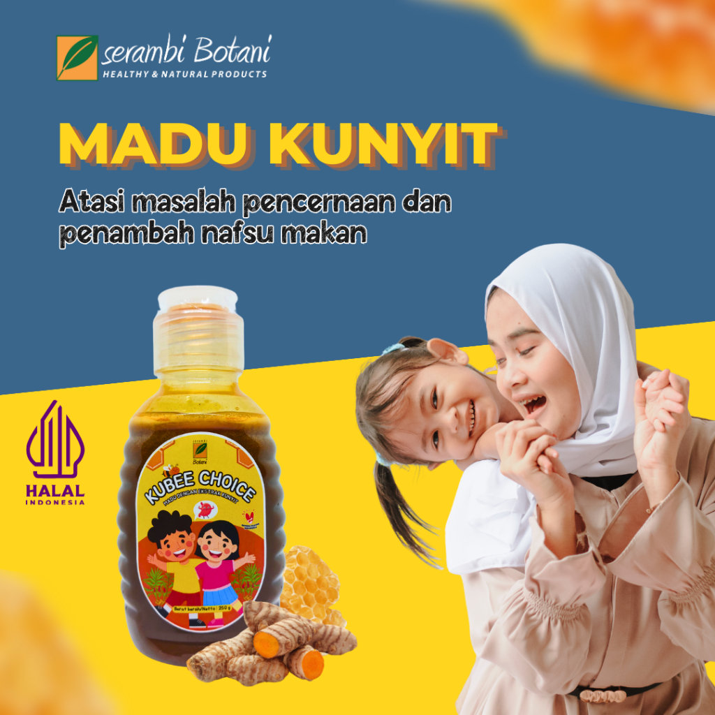 Madu Anak Pencernaan dan Daya tahan tubuh / Madu Kunyit untuk Anak 250