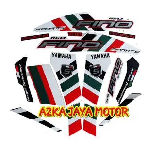 Sticker Striping Full Body Yamaha Fino Fi 2014 Putih Merah