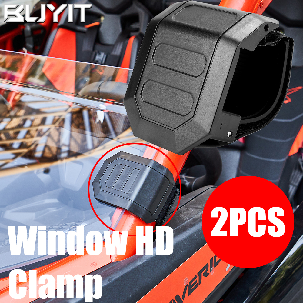 【Butit】2CPS กระจกหน้ารถใช้ได้ทุกรุ่นนหน้าต่าง HD Clamp สำหรับ Polaris RZR XP Honda Pioneer 500 700 1000 Rhino สำหรับ Can-Am Maverick 1000R