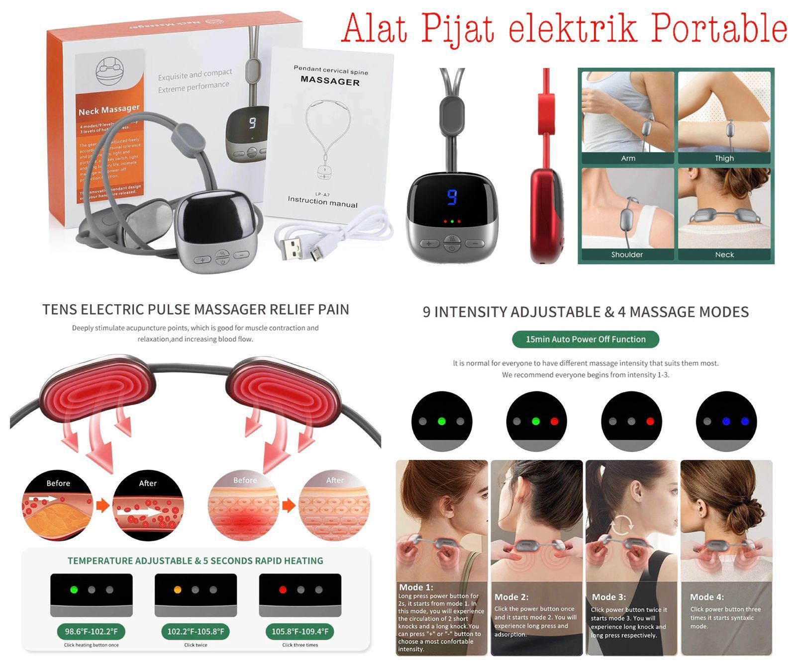 Terbaru Alat Pijat Elektrik Portable Alat Pijat Punggung Alat Pijat