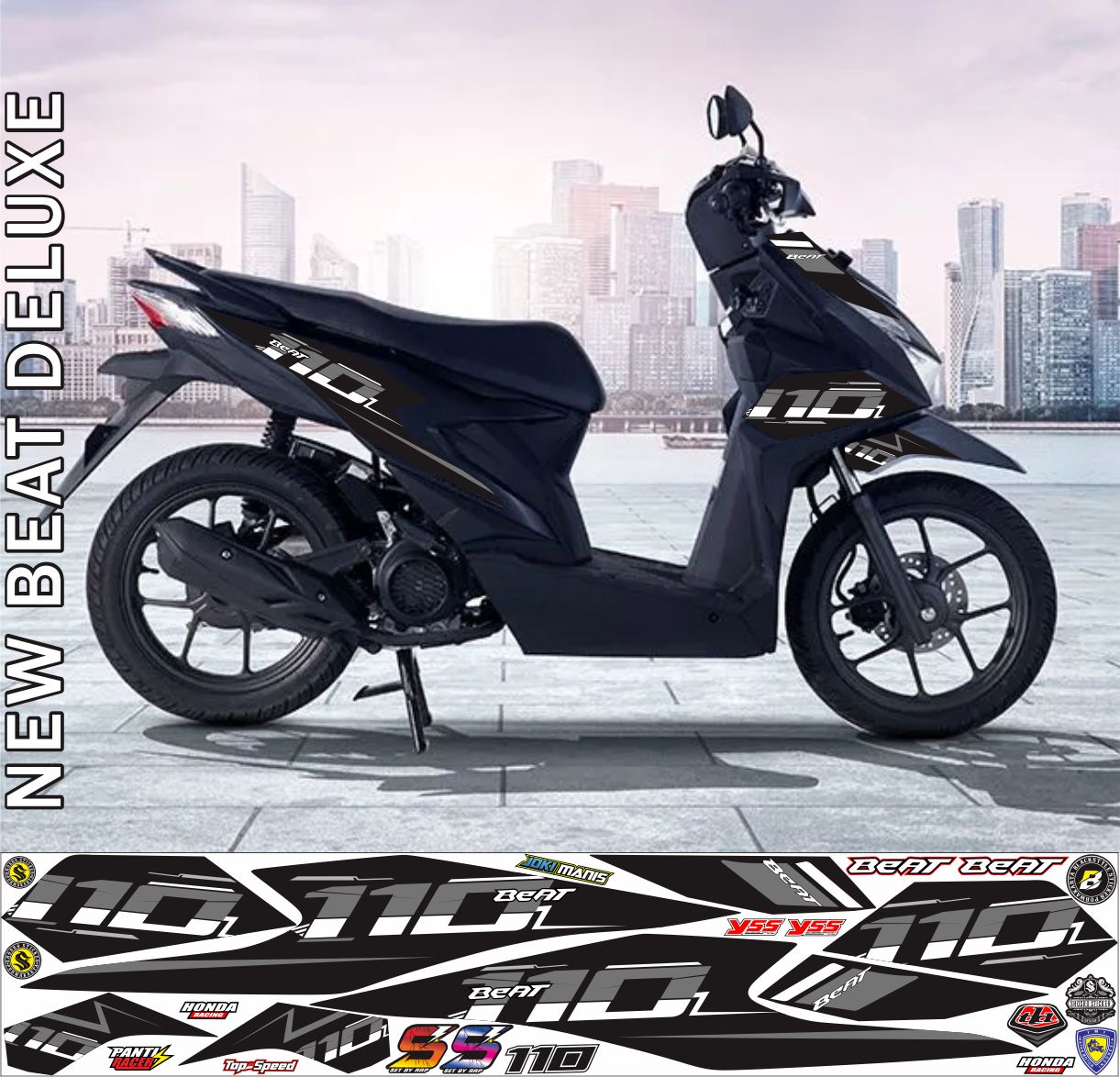 Sticker R Deluxe STICKER R BEAT DELUXE BARU 2020 / 2023 / 2024 / STRIPING NEW BEAT ...