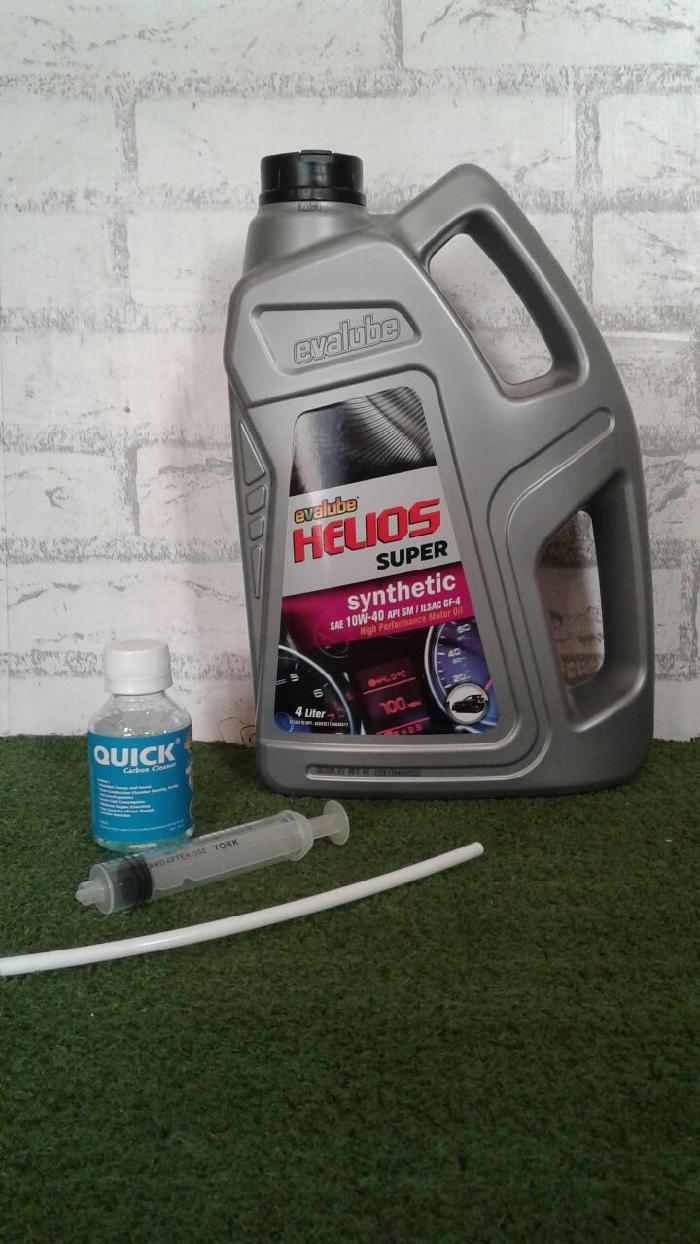 Paket Evalube Oli Mesin 10w40 dan Quick Carbon Cleaner