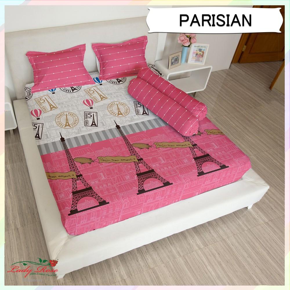 Lady Rose Motif PARISIAN Single Size 120 X 200 Cm Sprei Set Bed