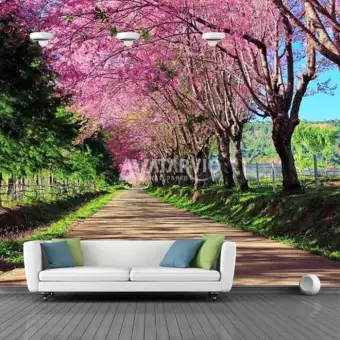 Wallpaper Dinding Custom Gambar Pemandangan Alam 3d Wallpaper Murah