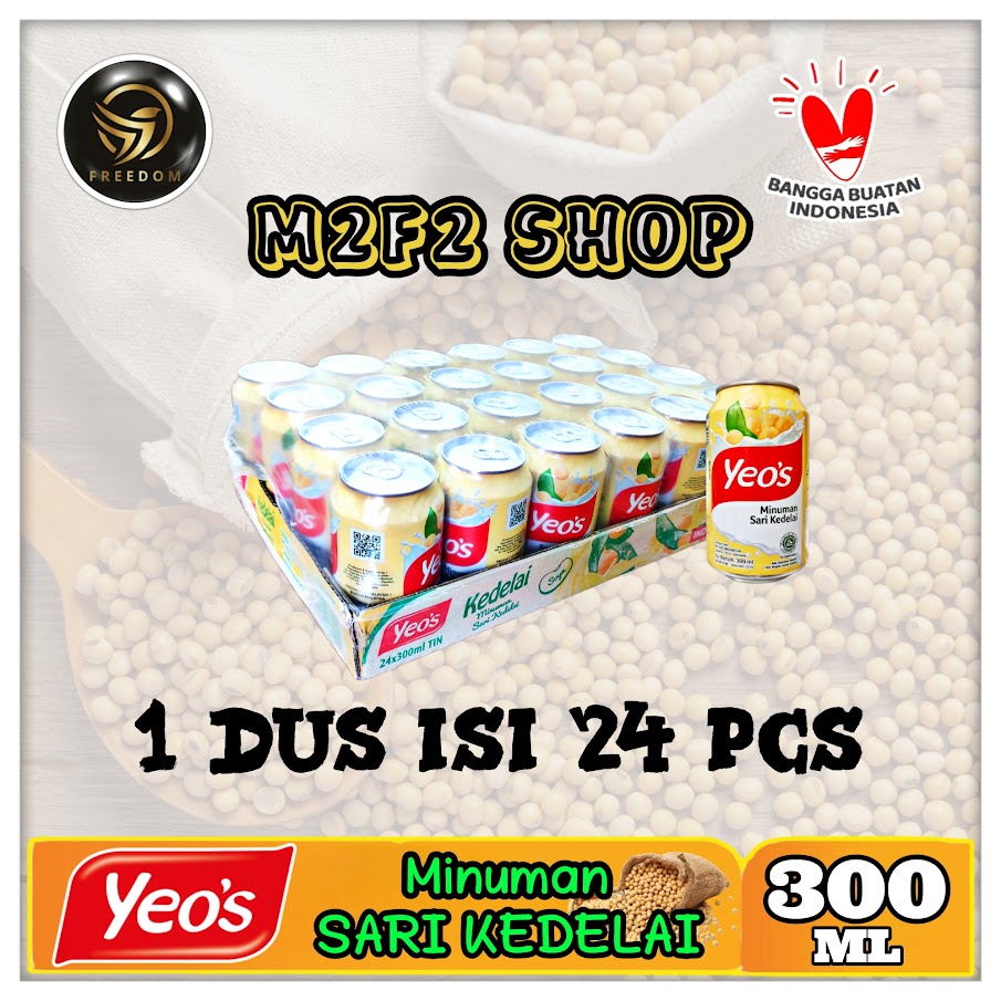 Yeos Minuman Berperisa Sari Kedelai Kaleng Soya Bean Flavoured Drink
