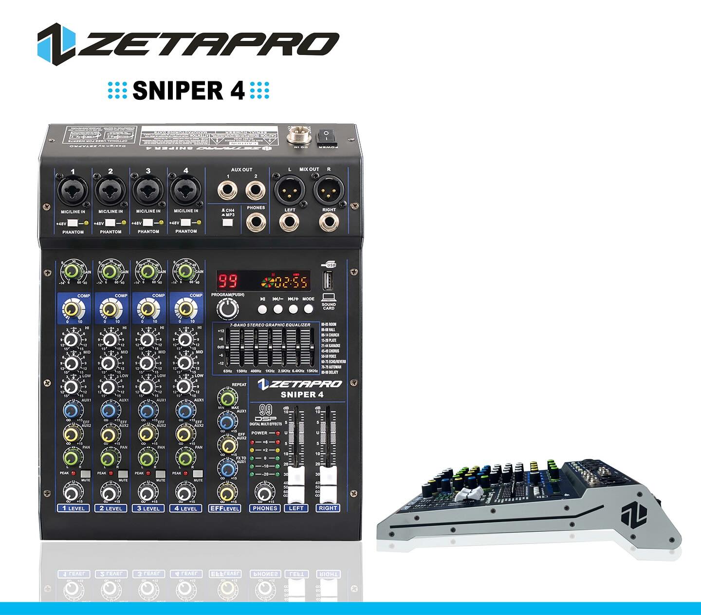 MIXER ZETAPRO SNIPER 4 Mixer audio zetapro 4 channel SNIPER4 Lazada