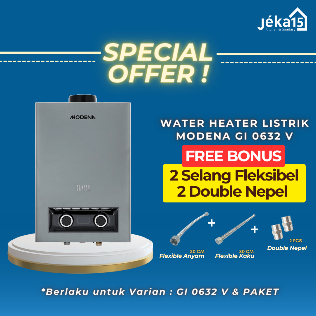 MODENA GI 0632 V Water Heater Gas 6 Liter/Menit | Lazada Indonesia