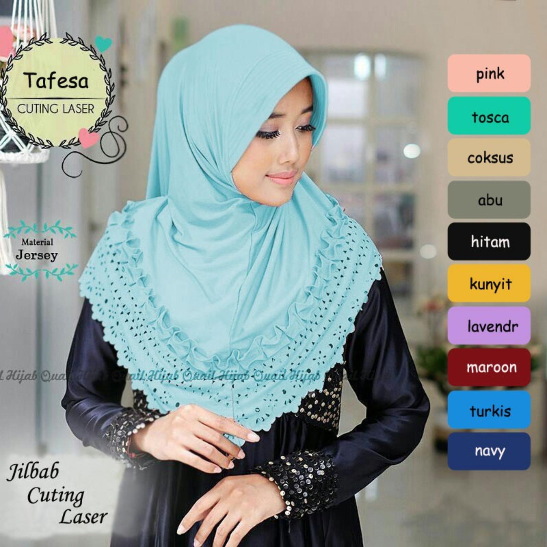 JILBAB INSTAN MURAH SAFESHA CUTTING LAYER / JILBAB SYARI / BERGO INSTAN / VANILLA HIJAB / GROSIR - Kunyit