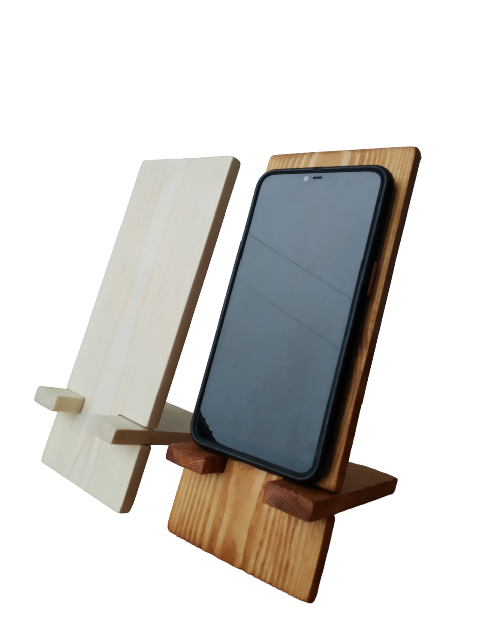 Wooden Phone Holder Stand Penyangga Dudukan HP Kayu Smartphone
