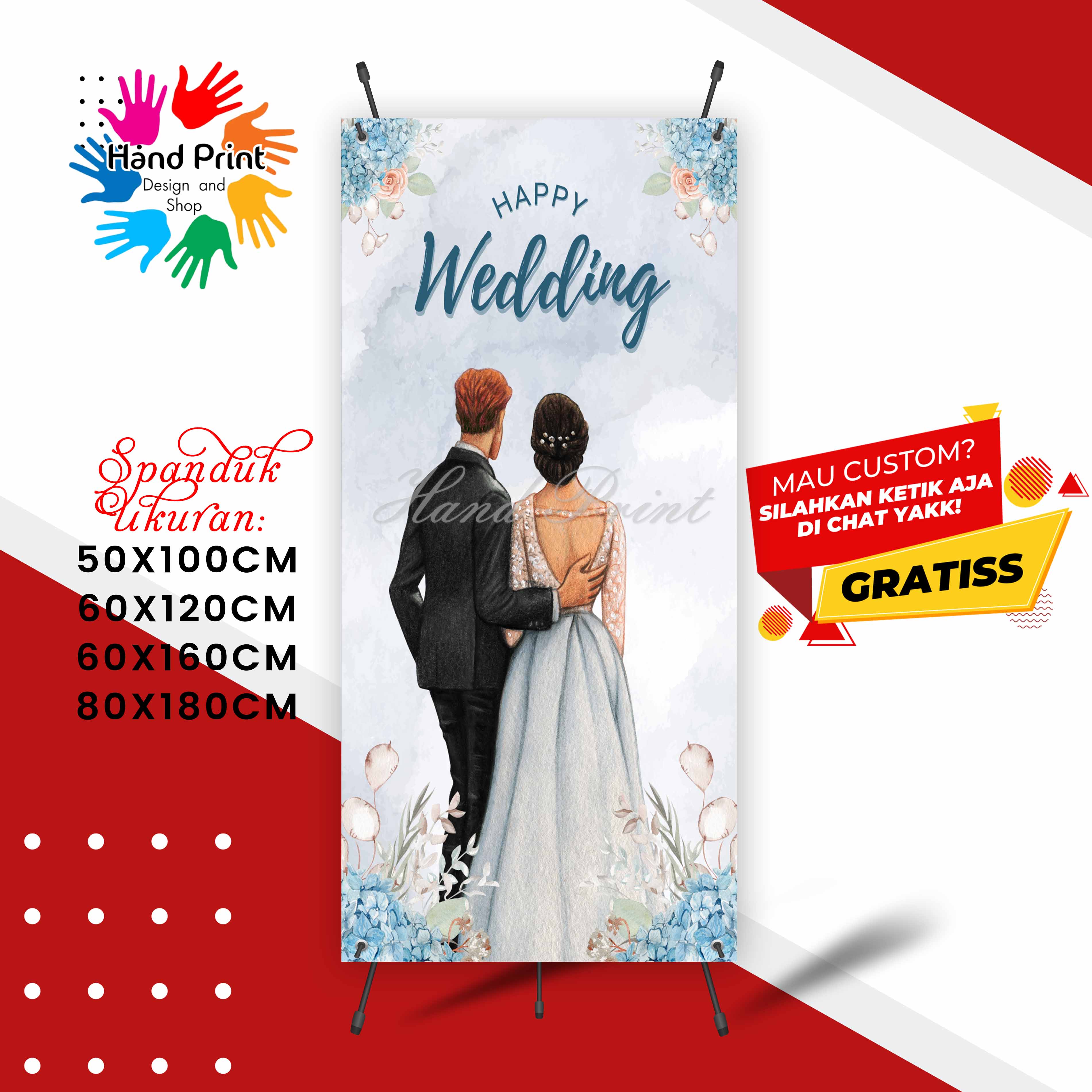 Cetak Spanduk Banner Wedding Selamat Datang Di Pernikahan kami E MMT