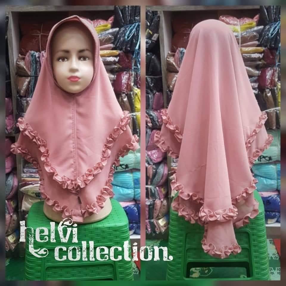 Hijab anak /Jilbab Instan Model Bergo terbaru termurah dan Terlaris / Kerudung Wanita helvi rempel /artha_jaya