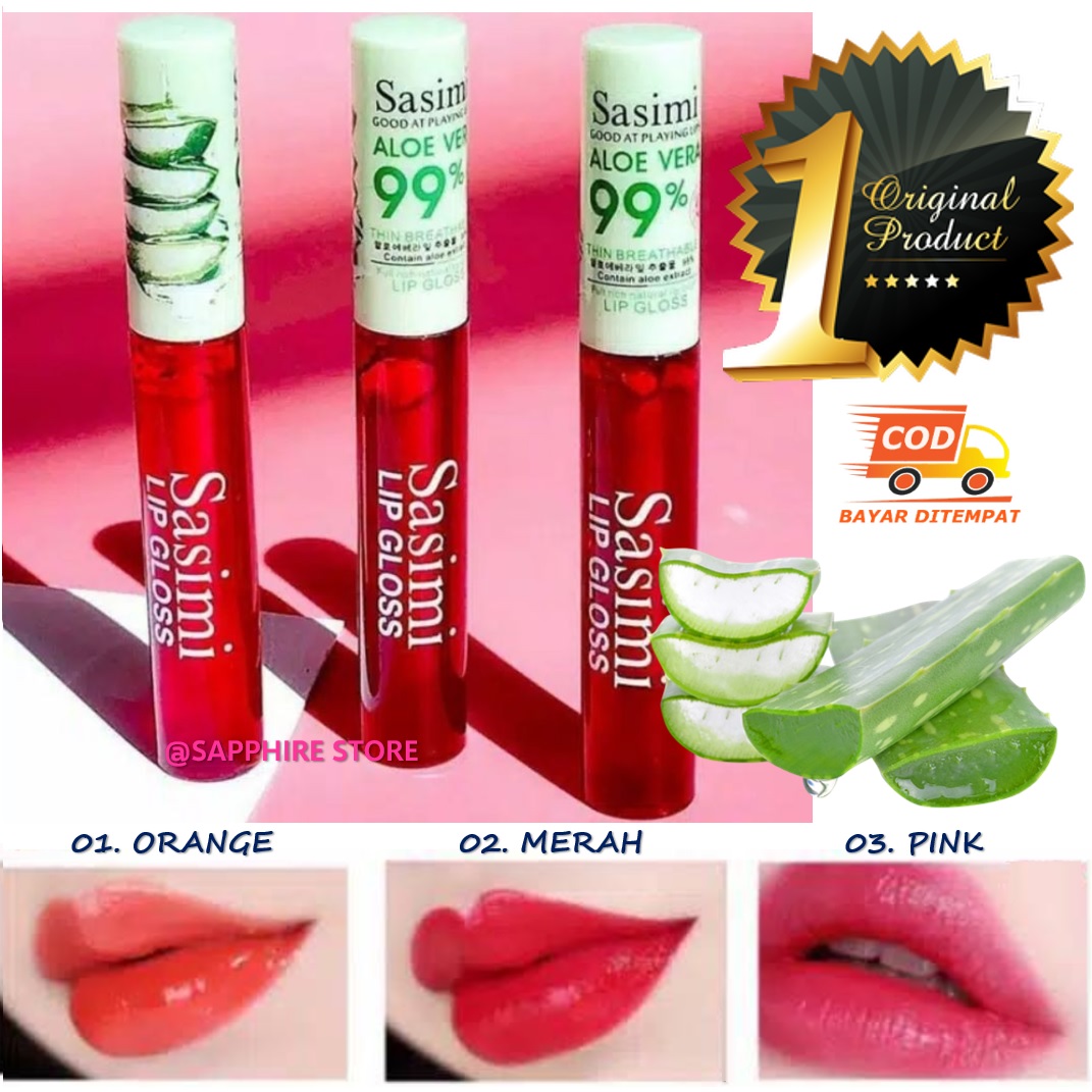 Termurah !!! Sasimi Liptint Aloe Vera 99 ORIGINAL / Lip Gloss Sasimi