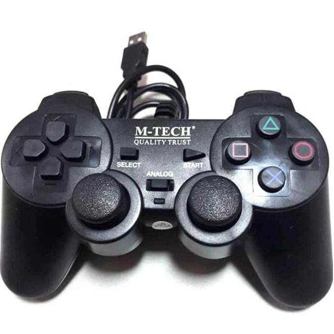 Gamepad Mtech Single Getar USB Stick Plug and Play, PC, Laptop, Consol yang support USB Hitam