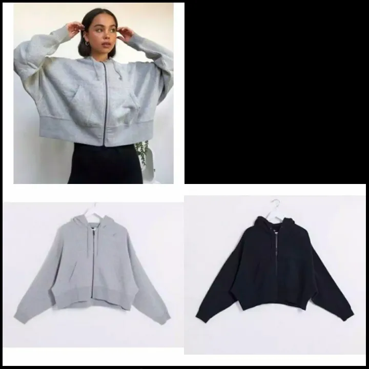 jaket hoodie crop