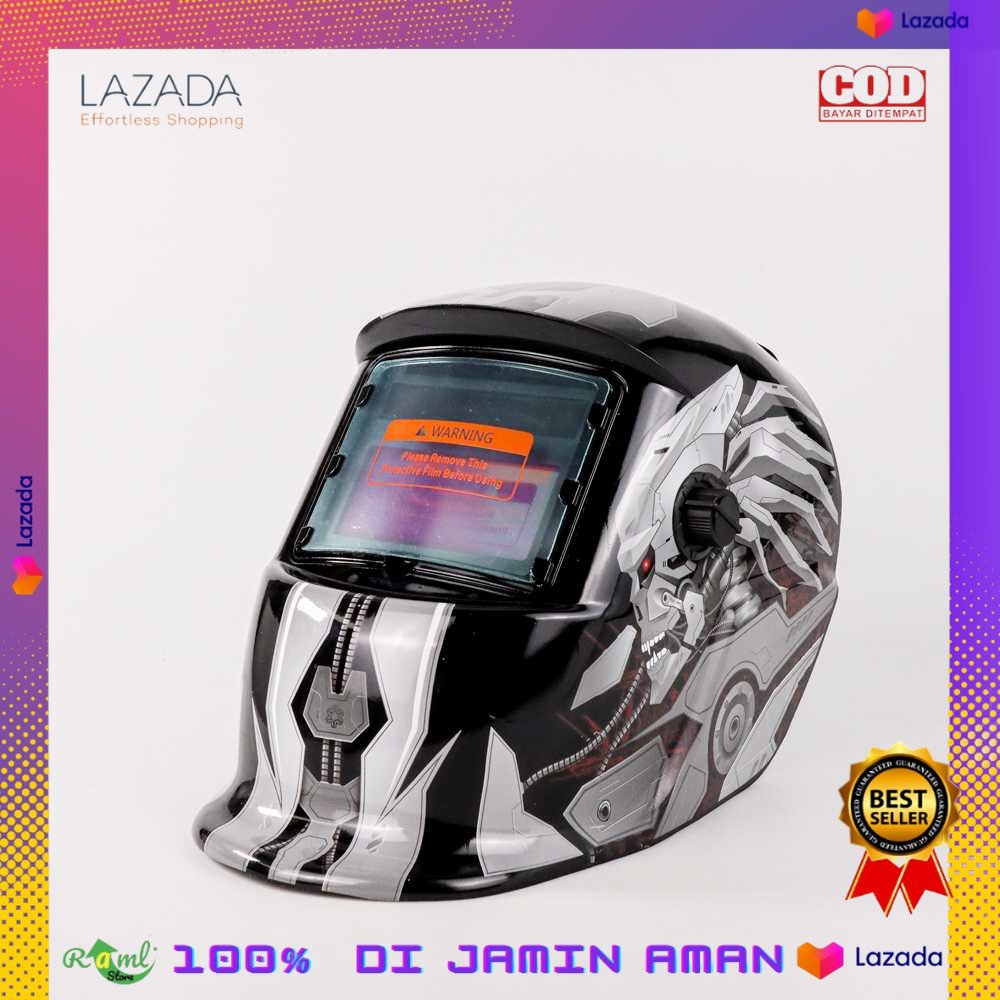 Helm Las Otomatis Auto Darkening Welding Helmet Terminator Alat