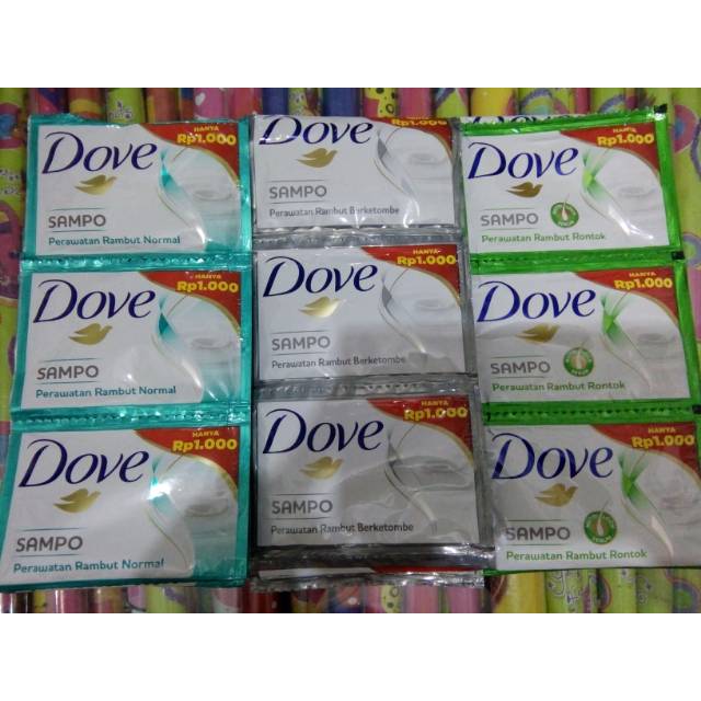 Dove Shampoo Sachet / 1 Renceng Isi 12 Sachet Varian Biru Muda Lazada