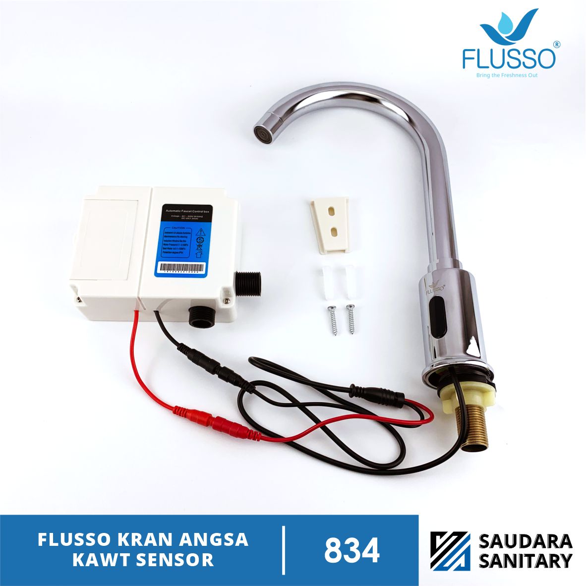 Kran Sensor Otomatis Flusso Keran Sensor Wastafel Cuci Tangan Lazada Indonesia