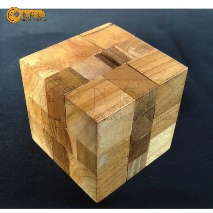 Puzzle Rubik Kubus Kayu Urai Mainan Anak Dewasa Lazada Indonesia