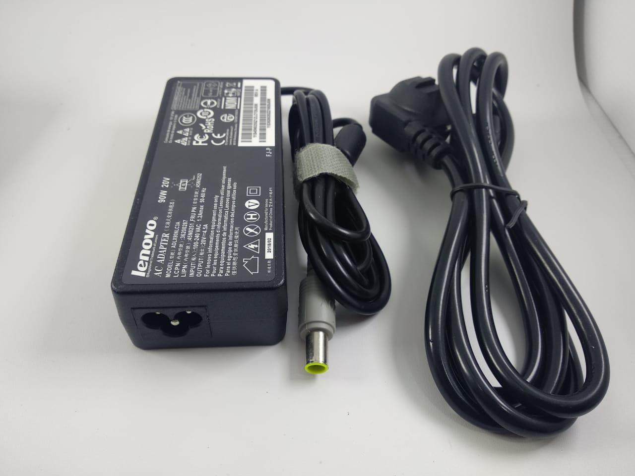 LENOVO ORIGINAL Adaptor Charger Laptop IBM Lenovo 20V 4.5A 90W/ 7.9*5.5mm Jarum Lenovo Thinkpad SL410 Z60m X200S R400 T400s ThinkPad Tipe S Z T R X Series ThinkPad X Tablet Series Termasuk kabel power