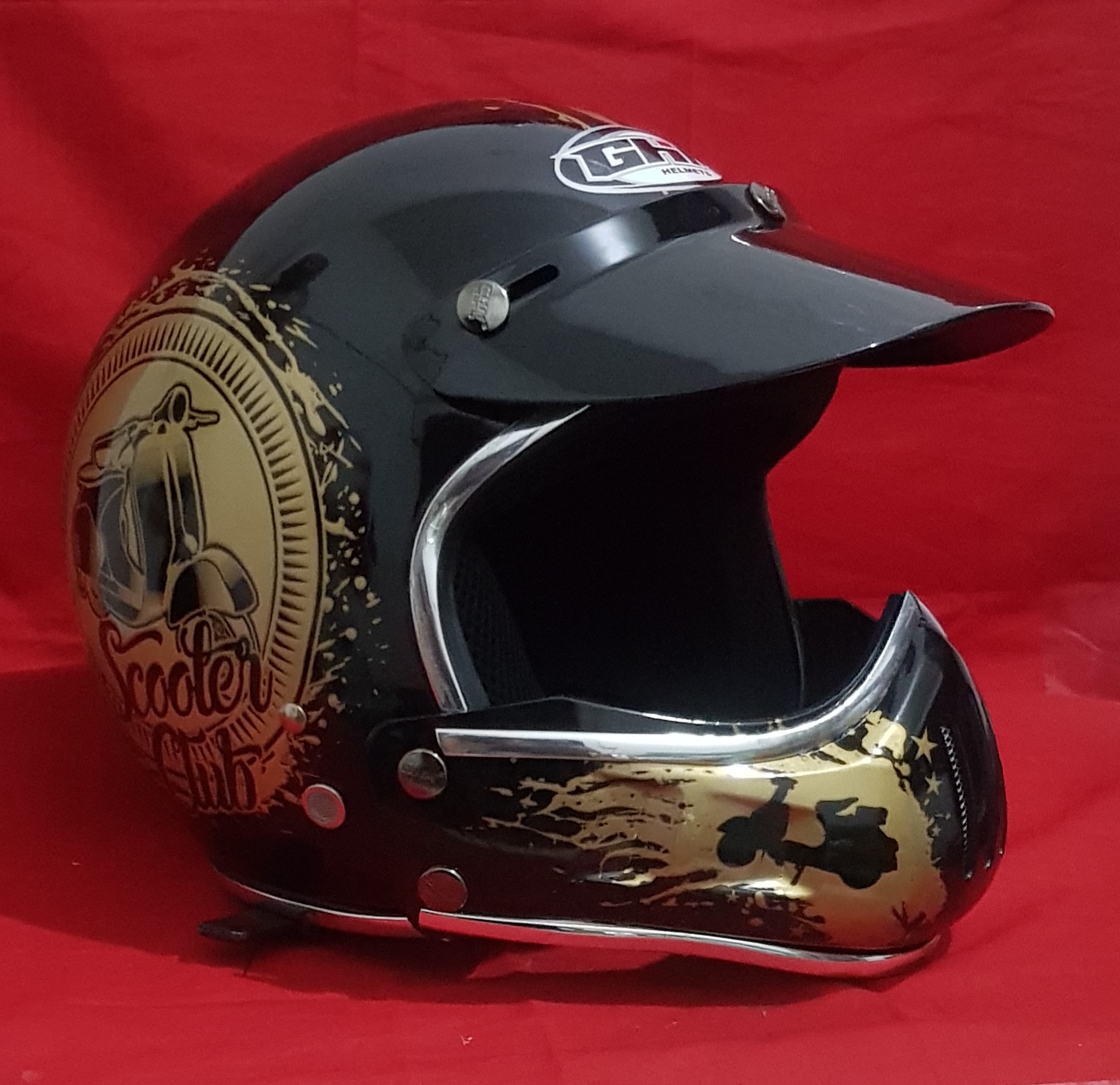 Helm Cakil Retro Modular Motif | Lazada Indonesia