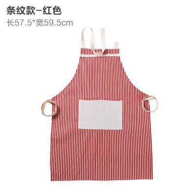 Korean Style Fashion Apron Female Cute Kitchen Apron Cooking Work Clothes Overclothes Cotton Linen Apron Waterproof Oil Resistant Apron