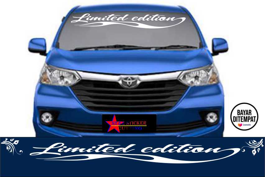 STICKER MOBIL TULISAN LIMITED EDITION STIKER MOBIL KACA DEPAN KEREN