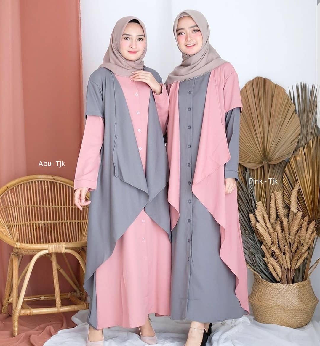 TJK - Baju Gamis Dress Wanita Terbaru Tahun 2019 Gamis Wanita Dress Wanita Dress Muslim Nessa Dress
