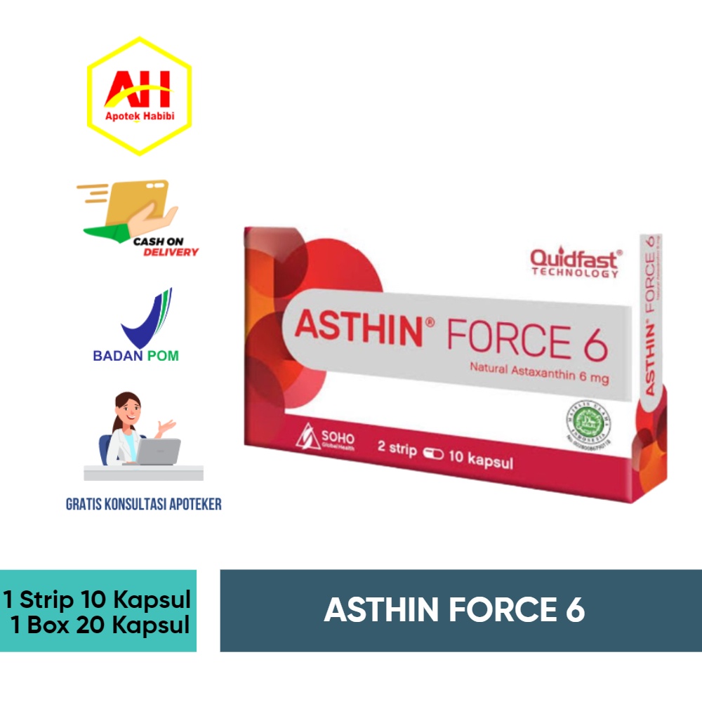 Asthin Force 6 mg Astin Axthin Axtin Forte 6mg 1 box isi 2 STRIP Obat