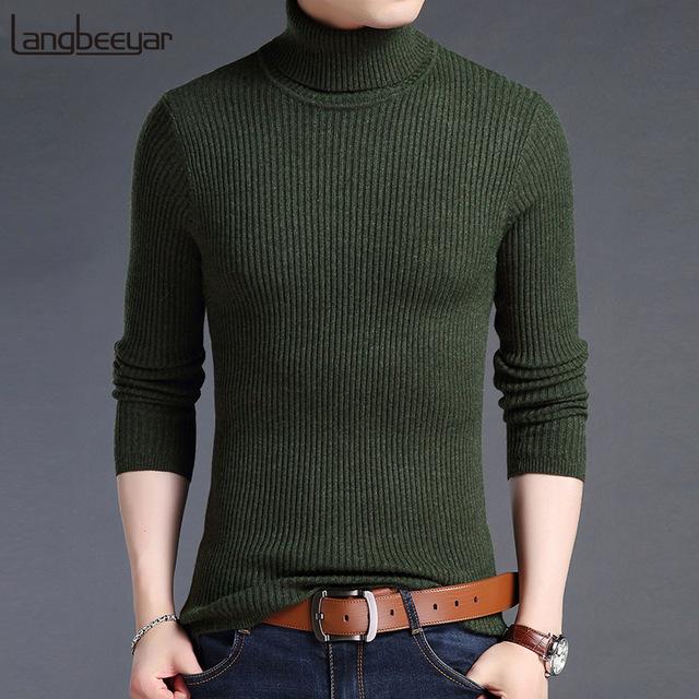 sweater turtle neck man-sweater rajut 