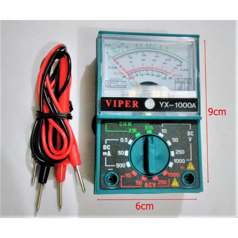 Multitester Analog Kecil Viper YX 1000 A Avometer Avo Multimeter YX
