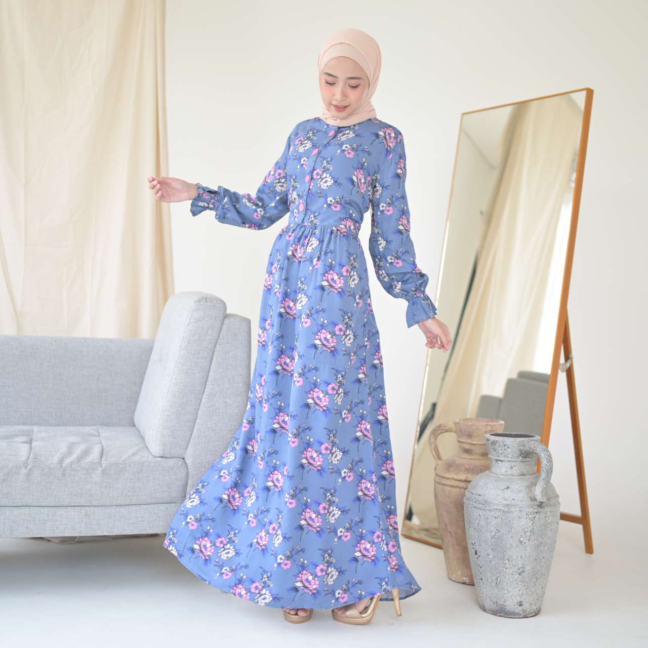 NEW RILLEY - Gamis Bunga Azalea | Dress 