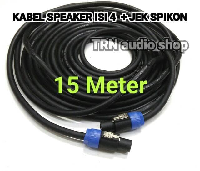 Original KABEL SPEAKER ISI 4 X 2,5MM DENGAN SPIKON SPEAKON 15 METER