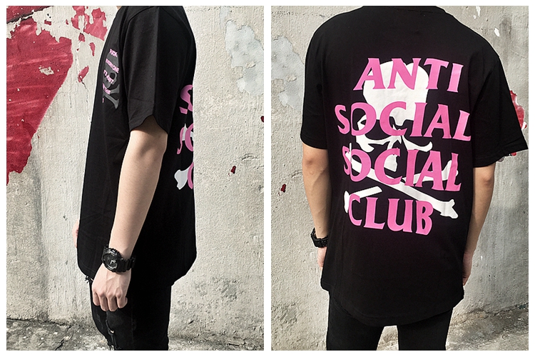 Kaos Tshirt Anti Social Social Club x Mastermind Get Weird Skull ...