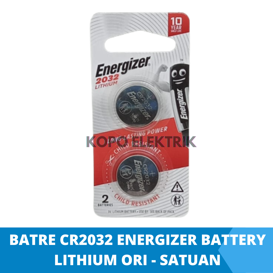 Batre CR2032 Energizer Baterai Kancing CR 2032 Battery Lithium Ori ...