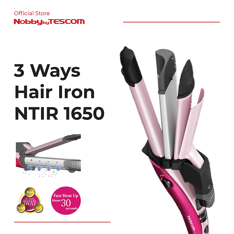 Tescom Catokan Rambut Lurus Curly Wave 3in1 NTIR1650