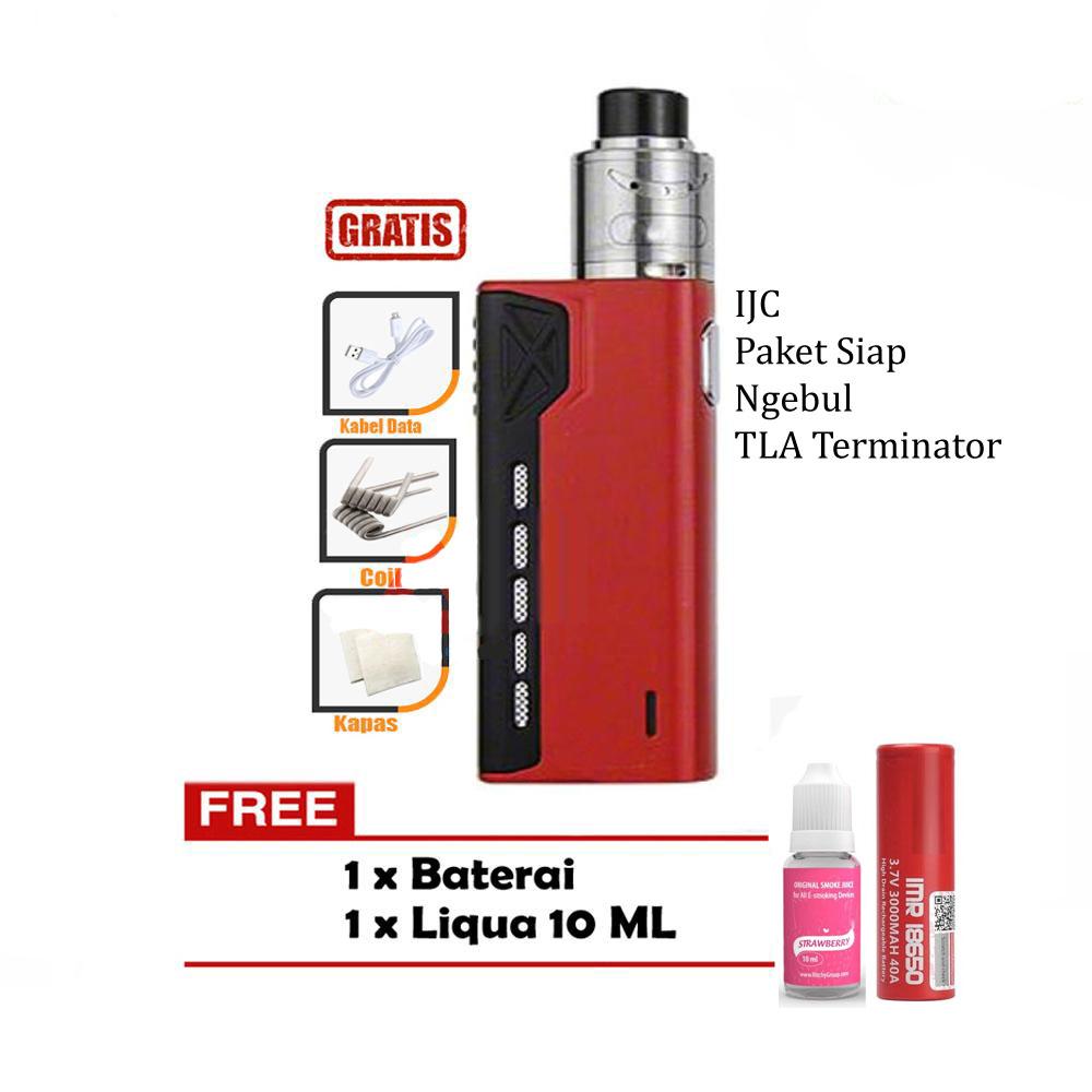 IJC - Paket Siap Ngebul TLA Terminator Rokok Elektrik Vape TLA Rokok Listrik + Free Kabel Data Baterai Dan Liquid Coil IJC - Paket Siap Ngebul TLA Terminator Rokok Elektrik Vape TLA Rokok Listrik + Free Kabel Data Baterai Dan Liquid Coil