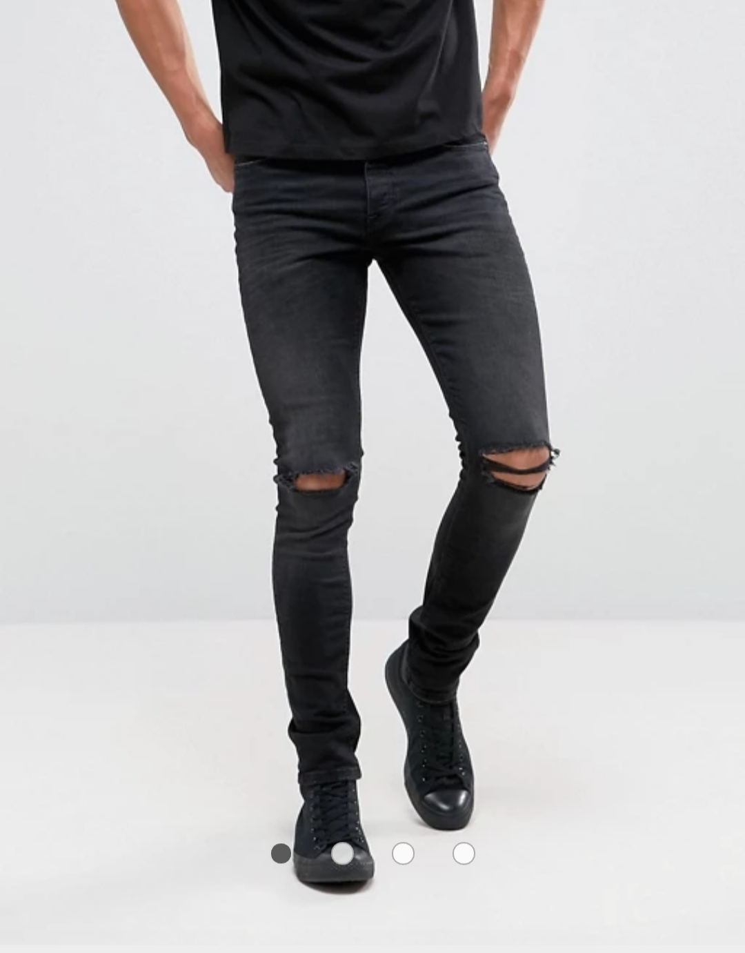 Celana jeans pria sobek lutut ripped 
