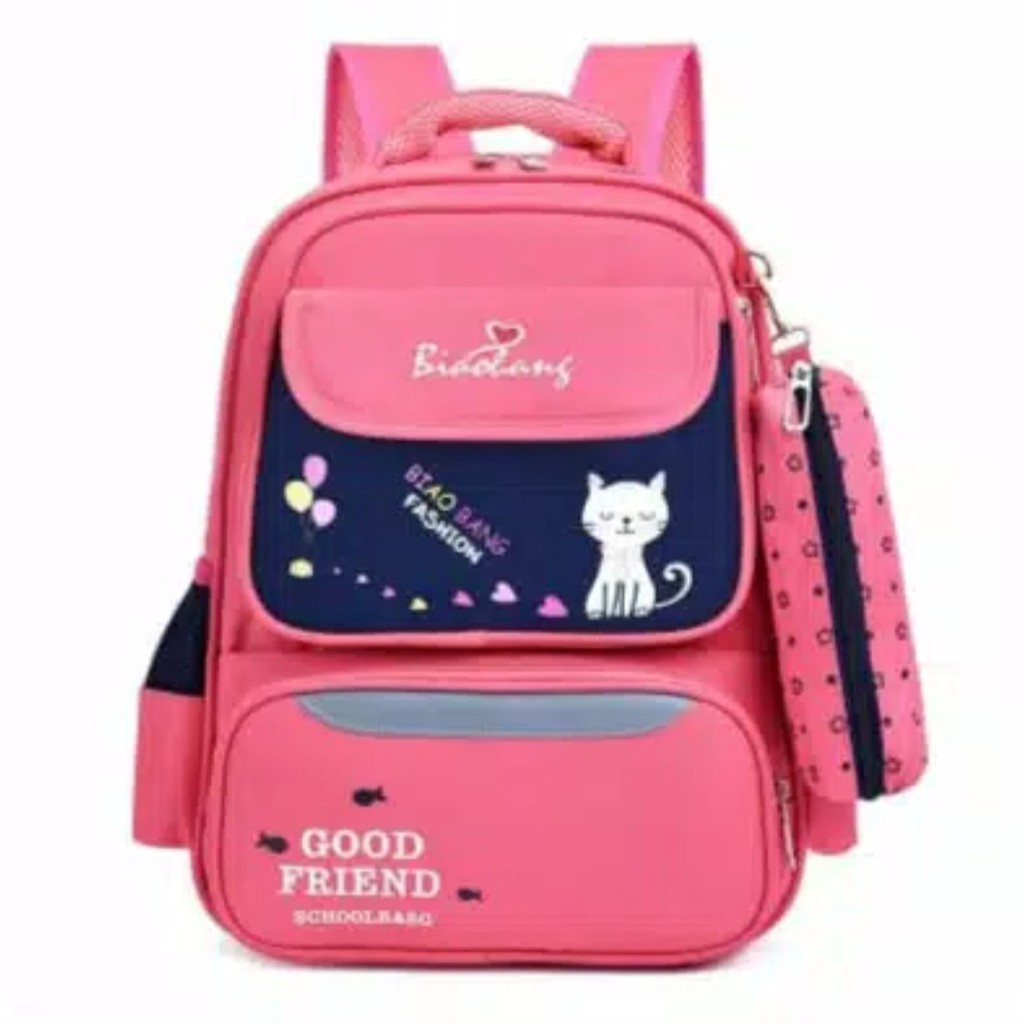 Lazada Indonesia - Tas Ransel Anak Perempuan Sekolah TK-SD Motif Kucing Free Dompet – Anti Air  ransel anak tk ransel anak sd ransel anak smp ransel anak sekolah