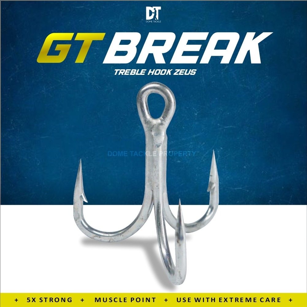 Hook TREBLE ZEUZ GT BREAK Ultra Kail Pancing Jigging Popping 1 2 4 6 8 1/0  2/0 3/0 4/0 5/0